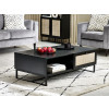 Padstow Black Rattan Coffee Table with 2 Drawers  (D70 x W120 x H42)