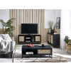 Padstow Black Rattan Widescreen TV Unit (D40 x W150 x H60)