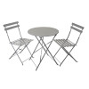 Padstow Folding 2 Seater Bistro Set - Grey
