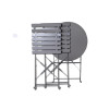 Padstow Folding 2 Seater Bistro Set - Grey
