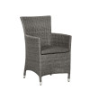 Paris Grey Rattan 4 Seater Round Carver Set