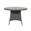 Paris Grey Rattan 4 Seater Round Carver Set