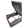 Paris Grey Rattan Adjustable Back Sun Lounger