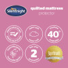 Silentnight Quilted Single Mattress Protector with Straps