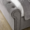 Ravello Grey Chenille Upholstered Kingsize Bed with 2 Drawers (H114.5 x W147 x D235cm)