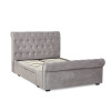 Ravello Grey Chenille Upholstered Kingsize Bed with 2 Drawers (H114.5 x W147 x D235cm)