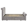 Ravello Grey Chenille Upholstered Kingsize Bed with 2 Drawers (H114.5 x W147 x D235cm)