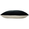 Furn Contra Velvet Polyester Filled Rectangle Cushion 40 x 60cm - Black