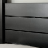 Roxanne Black Solid Pine King 4-Poster Canopy Bed (H200.5 x W160.5 x D211.5cm)