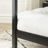 Roxanne Black Solid Pine King 4-Poster Canopy Bed (H200.5 x W160.5 x D211.5cm)