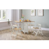 Savoy White and Natural Oak Dining Set (D80 x W120 x H76cm)
