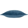 Blue Velvet Frill Edge Square Cushion 43 x 43cm