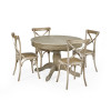 Set of 2 Satie Lined Oak Rattan Dining Chairs (H89 x W48.5 x D51cm)