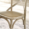 Set of 2 Satie Lined Oak Rattan Dining Chairs (H89 x W48.5 x D51cm)