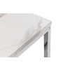 Scala White Marble and Chrome Finish Rectangular Dining Table (D80 x W120 x H76cm)