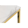 Scala White Marble and Gold Finish Rectangular Dining Table (D80 x W120 x H76)
