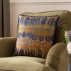 Evans Lichfield Inca Jacquard Cushion Royal 43 x 43cm - Polyester Filled