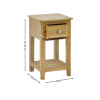 Somerset Oak Compact 1 Drawer Bedside Table with Shelf (H57.5 x W34 x D35cm)