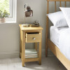 Somerset Oak Compact 1 Drawer Bedside Table with Shelf (H57.5 x W34 x D35cm)