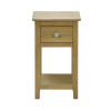Somerset Oak Compact 1 Drawer Bedside Table with Shelf (H57.5 x W34 x D35cm)