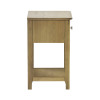 Somerset Oak Compact 1 Drawer Bedside Table with Shelf (H57.5 x W34 x D35cm)