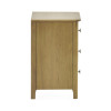 Somerset Oak Compact 3 Drawer Bedside Table (H57.5 x W34 x D35cm)