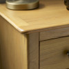 Somerset Oak Compact 3 Drawer Bedside Table (H57.5 x W34 x D35cm)