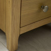 Somerset Oak Compact 3 Drawer Bedside Table (H57.5 x W34 x D35cm)