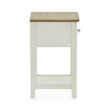 Somerset White and Oak Compact 1 Drawer Bedside Table with Shelf (H57.5 x W34 x D35cm)