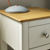 Somerset White and Oak Compact 1 Drawer Bedside Table with Shelf (H57.5 x W34 x D35cm)