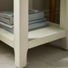 Somerset White and Oak Compact 1 Drawer Bedside Table with Shelf (H57.5 x W34 x D35cm)