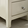 Somerset White and Oak Compact 3 Drawer Bedside Table (H57.5 x W34 x D35cm)