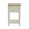 Somerset Truffle Grey and Oak Compact 1 Drawer Bedside Table with Shelf (H57.5 x W34 x D35cm)