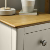 Somerset Truffle Grey and Oak Compact 1 Drawer Bedside Table with Shelf (H57.5 x W34 x D35cm)