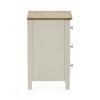 Somerset Truffle Grey and Oak Compact 3 Drawer Bedside Table (H57.5 x W34 x D35cm)