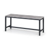 Staten Concrete Finish and Black Steel Bench (D36 x W110 x H45cm)