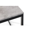 Staten Concrete Finish and Black Steel Rectangular Dining Table (D80 x W120 x H75cm)