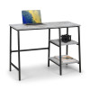 Staten Concrete Finish and Black Steel Desk (D45 x W104 x H72cm)
