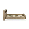 Sydney Oak Rattan Effect Double Bookcase Bed (H92 x W156 x D217cm)