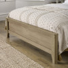 Sydney Oak Rattan Effect Double Bookcase Bed (H92 x W156 x D217cm)
