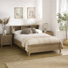 Sydney Oak Rattan Effect Double Bookcase Bed (H92 x W171 x D225cm)
