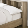 Sydney Oak Rattan Effect Double Bookcase Bed (H92 x W171 x D225cm)