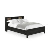 Sydney Black Ash Rattan Effect Kingsize Bookcase Bed (H92 x W171 x D225cm)