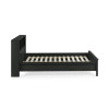 Sydney Black Ash Rattan Effect Kingsize Bookcase Bed (H92 x W171 x D225cm)