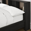 Sydney Black Ash Rattan Effect Kingsize Bookcase Bed (H92 x W171 x D225cm)