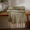 Wylder Isla Woven Tasselled Throw 130 x 180cm - Green