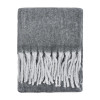 Furn Cozy Woven Tasselled Throw 140 x 180cm - Charcoal