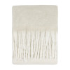 Furn Cozy Woven Tasselled Throw 140 x 180cm - Ecru