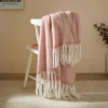 Furn Cozy Woven Tasselled Throw 140 x 180cm - Pink