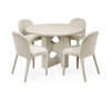 Thyra Grey Stone Effect Round Dining Table (H76 x W120 x D120cm)